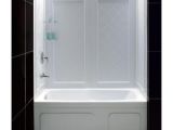 One Piece Bathtub with Walls Dreamline Qwall Tub 28 32 In D X 56 to 60 In W X 60 In