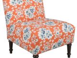 Orange and Blue Accent Chair Clark Armless Chair orange Blue Contemporary