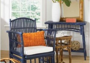 Orange and Blue Accent Chair Love This Room with Unusual Navy Bamboo Rattan Chair and
