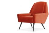Orange Velvet Accent Chair Accent Chair In Retro orange Velvet Roco