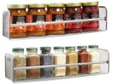 Organic Spice Rack Amazon Com Decobros 2 Pack Wall Mount Single Tier Mesh Spice Rack