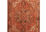 Oriental area Rugs 9×12 Herat oriental Persian Hand Knotted 1900s Antique Heriz Wool Rug 8