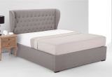 Ottoman Storage Bed Made Kingsize Bed with Storage Graphite Grey Linen Bergerac
