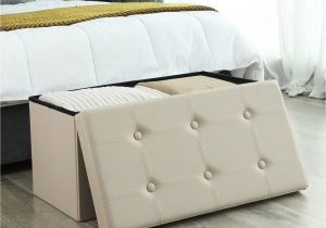 Ottoman Storage Bed songmics 30l Faux Leather Folding Storage Ottoman Bench Storage