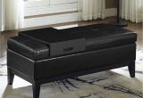 Ottoman with Trays Simpli Home oregon 2 Piece Faux Leather Storage Ottoman and Tray Set