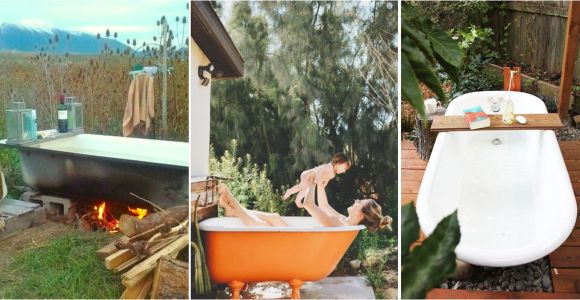 Outdoor Bathtub Heated by Fire Backyard Bathtubs for soaking Up the Great Outdoors