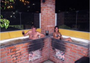 Outdoor Bathtub Heated by Fire Wood Fired Outdoor Beer Spa Ally