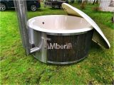 Outdoor Bathtub Heater Fiberglass Lined Outdoor Hot Tub Integrated Heater with