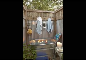 Outdoor Bathtub Picture Simple Outdoor Bath Design Idea How to