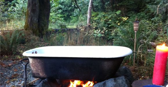 Outdoor Bathtub Tulum Cast Iron Tub Heated by Fire Used for Glamping Olympic
