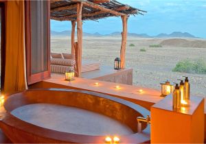 Outdoor Bathtub with Fire 19 Bathtubs Around the World with Epic Views