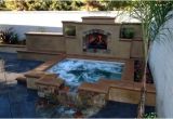 Outdoor Fireplace Bathtub Outdoor Fireplace and Hot Tub