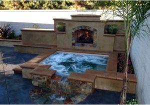 Outdoor Fireplace Bathtub Outdoor Fireplace and Hot Tub