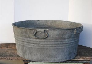 Outdoor Galvanized Bathtub Reserved for J Vintage Galvanized Wash Tub Bucket Outdoor