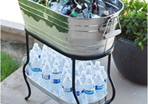Outdoor Metal Bathtub Birdrock Home Stainless Steel Beverage Tub with Stand