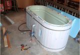Outdoor Stock Tank Bathtub Stock Tank Hot Tub Could Use Shipping Pallet Wood to