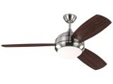 Outside Fans with Lights 52 Discus Trio Brushed Steel Damp Led Ceiling Fan Style 9t590