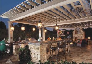 Outside Fans with Lights Exteriors Amazing Outdoor Kitchens In the Night with Romantic