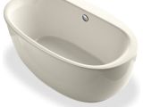 Oval Freestanding Bathtub with Center Drain Sunstruck Oval Freestanding Bath with Fluted Shroud and
