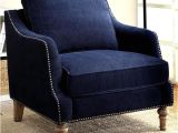 Overstock Blue Accent Chair Deep Ink Blue Chenille Fabric Upholstered Living Room