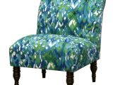 Overstock Blue Accent Chair Shop Blue Green Ikat Tufted Accent Chair Free Shipping