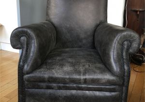 Overstuffed Chair Cover Beautiful Customized Leather Armchair Upholstered In Distressed