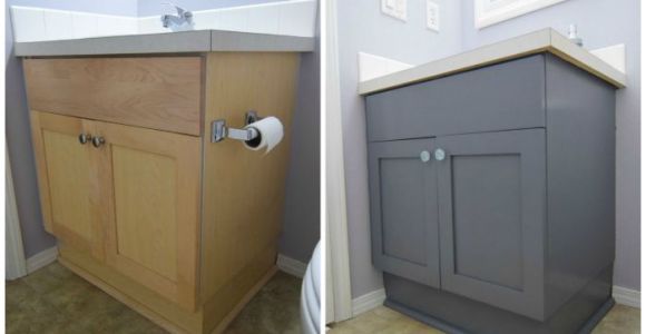 Painted Bathtub before and after How to Paint Your Bathroom Vanity the Easy Way