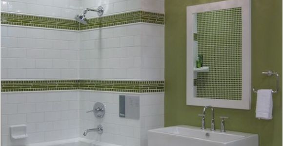 Painting A Bathtub and Surround Tile Matches Wall Paint Tile Wraps Around Surround Jog