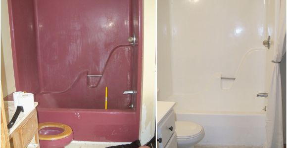 Painting A Bathtub Re Enameling A Maroon Bathtub