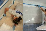 Painting Bathtub and Ceramic Tile How to Refinish Outdated Tile Yes I Painted My Shower