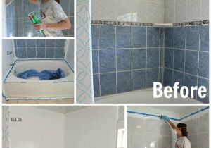 Painting Bathtub and Tile How to Refinish Outdated Tile Yes I Painted My Shower