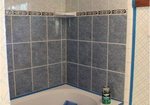 Painting Bathtub Surround How to Refinish Outdated Tile Yes I Painted My Shower