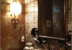 Painting Bathtub Walls Mix Of Metallic Paints On Spanish Inspired Bath Walls