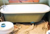 Painting Clawfoot Bathtub How to Paint A Claw Foot Tub at Home with ashley