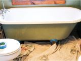 Painting Clawfoot Bathtub How to Paint A Claw Foot Tub at Home with ashley