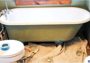 Painting Clawfoot Bathtub How to Paint A Claw Foot Tub at Home with ashley