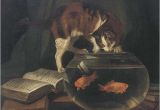 Painting Death Bathtub Ode On the Of A Favourite Cat Drowned In A Tub Of
