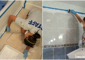 Painting Enamel Bathtub How to Refinish Outdated Tile Yes I Painted My Shower