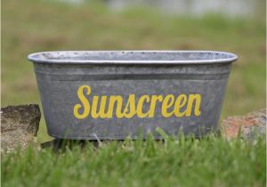 Painting Steel Bathtub A southern Bucket Sunscreen Storage Bin Galvanized Metal