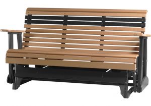 Park Benches at Lowes Luxcraft 5 Foot Rollback Recycled Plastic Outdoor Glider Gliders