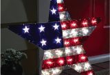 Patriotic Christmas Decorations Yard Metallic Stars Stripes Lighted Patriiotic Usa Flag Star Shaped
