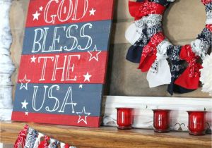 Patriotic Outdoor Decor 4th Of July Mantel 2016 Pinterest Mantels Girls and Holidays