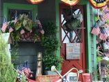 Patriotic Yard Decor Celebrating the Red White and Blue Potting Shed Decorated for