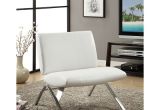 Pavilion White Leather Modern Accent Chair Daren Accent Chair In White
