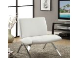 Pavilion White Leather Modern Accent Chair Daren Accent Chair In White