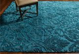 Peacock Color area Rug Jacquard Damask Rug Turquoise Large Gray for the Home