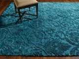 Peacock Color area Rug Jacquard Damask Rug Turquoise Large Gray for the Home