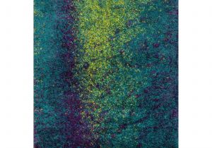 Peacock Color area Rug Oliver James Opie Blue and Green Shag area Rug 5 2 X 7 7