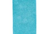 Peacock Color Bath Rugs Chunky Loop Aruba Blue 24 In X 17 In Cotton Rubber Backed Bath Rug