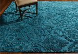 Peacock Color Rug Jacquard Damask Rug Turquoise Large Gray for the Home